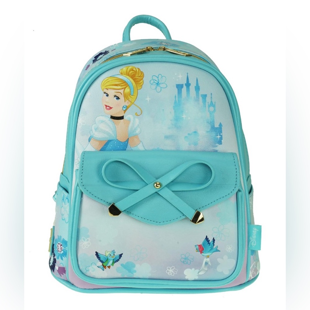 WondaPop Disney Princess Cinderella 11" Vegan Leather Mini Backpack With Bow